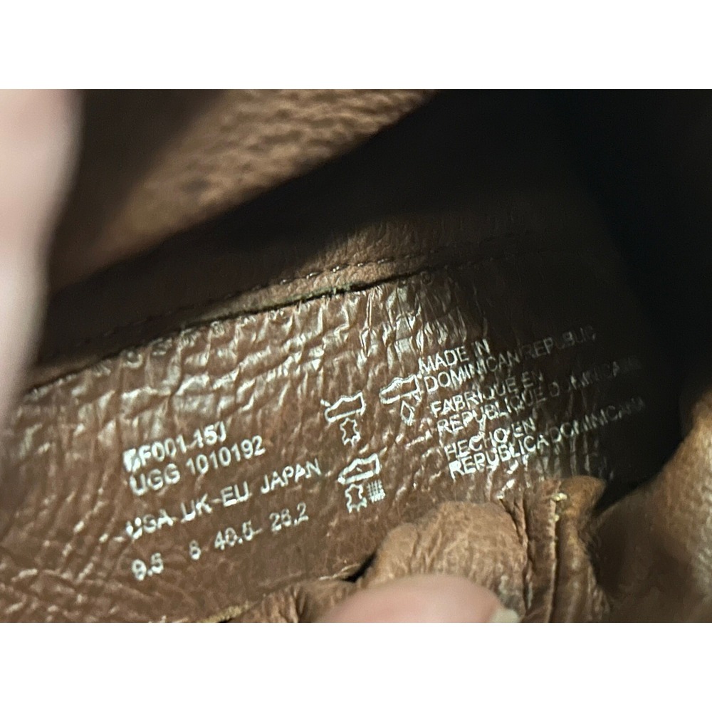 Ugg Dayton Boots Brown Slouchy Leather Almond Toe Stacked Heel Brown Size 9.5 - Picture 9 of 9